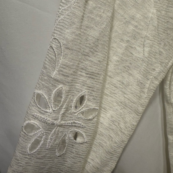 Free People White Embroidered Long Sleeve Top - Picture 2 of 3